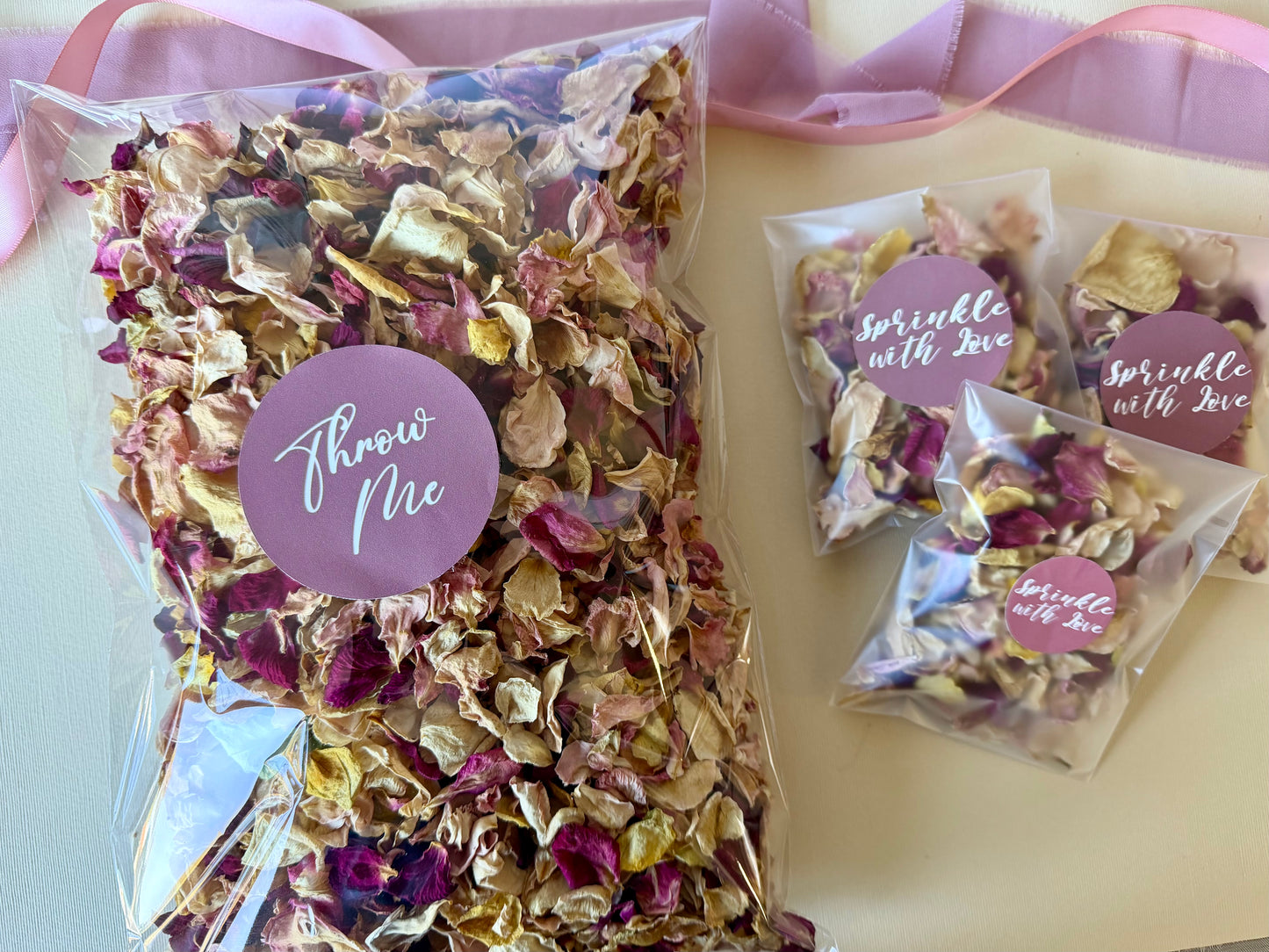 Naturally Dried Garden Rose Petals