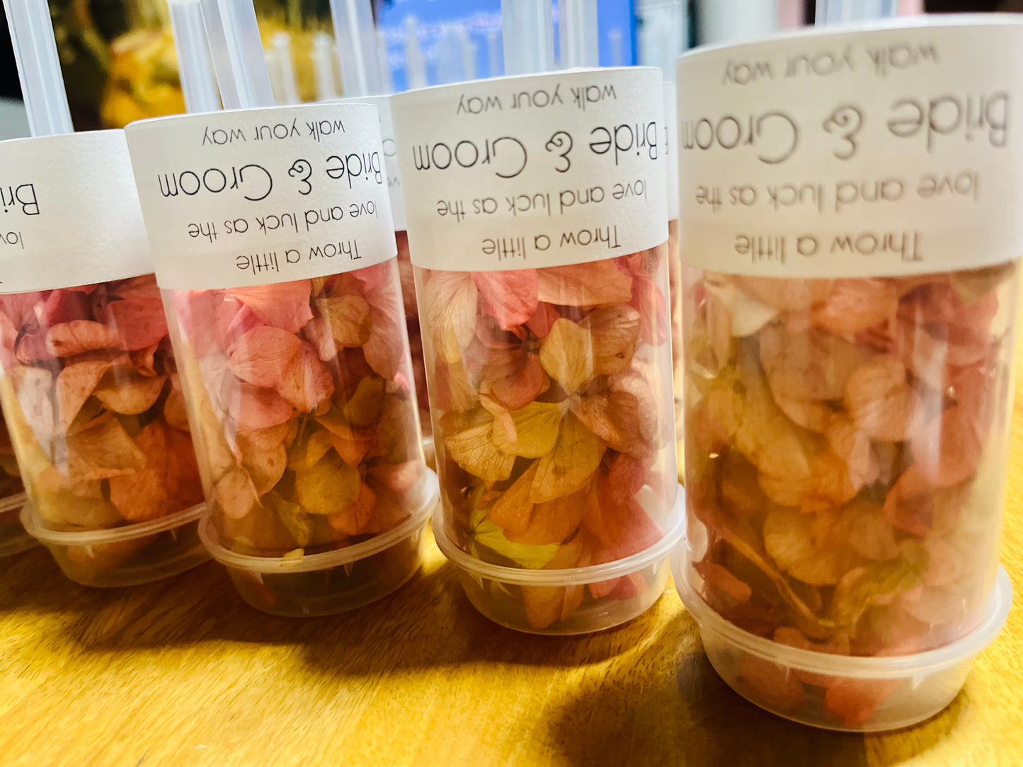 Confetti Wands - Naturally Dried Hydrangea Petals - Pack of 10