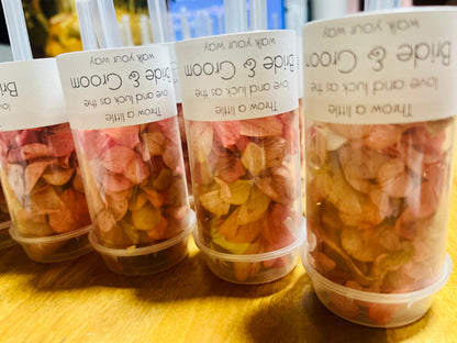 Confetti Wands - Naturally Dried Hydrangea Petals - Pack of 10
