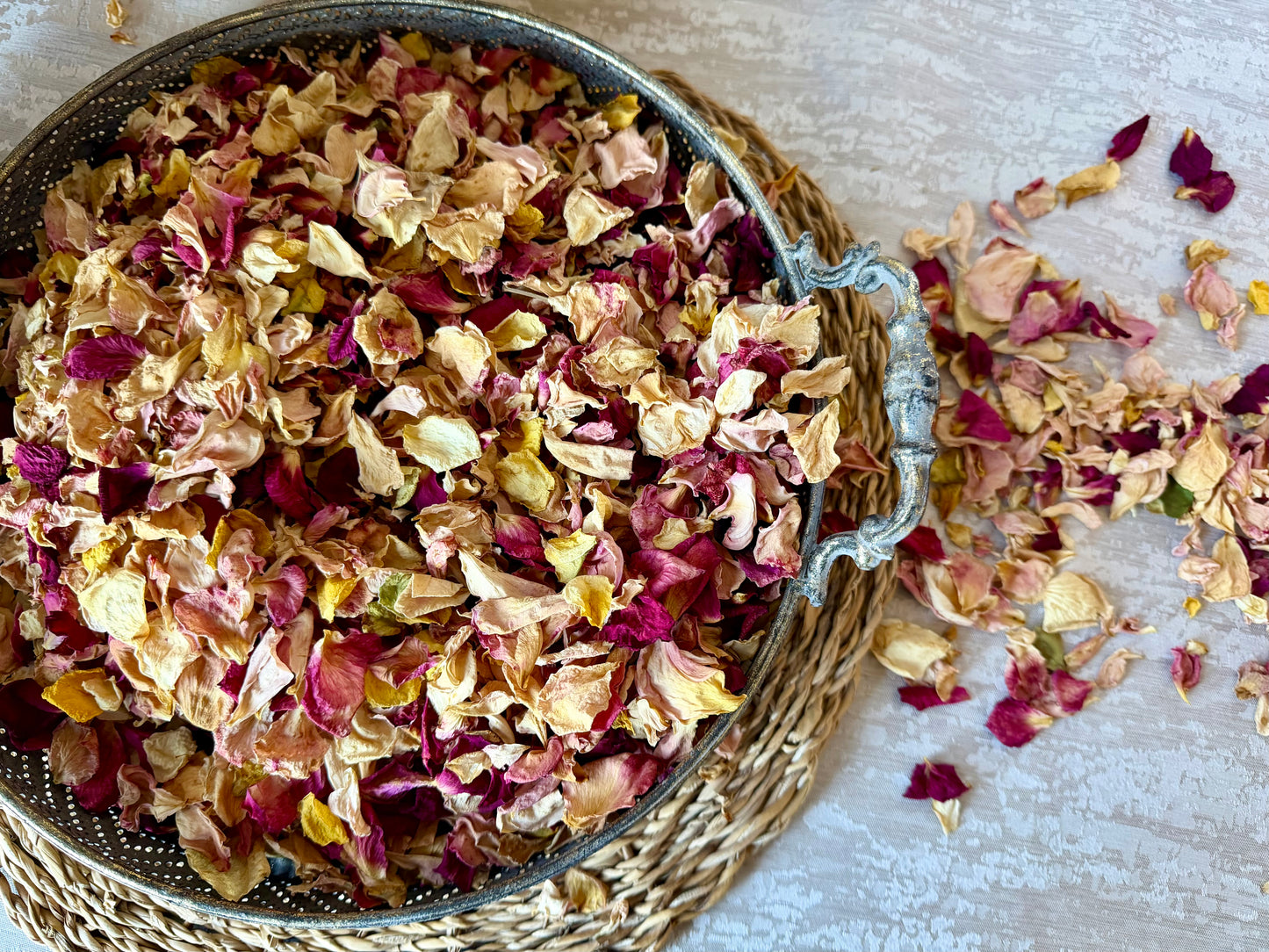 Naturally Dried Garden Rose Petals