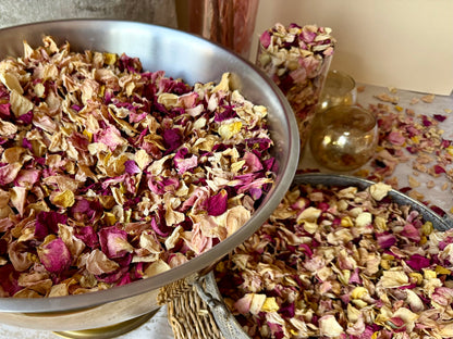 Naturally Dried Garden Rose Petals