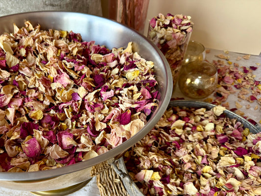 Naturally Dried Garden Rose Petals