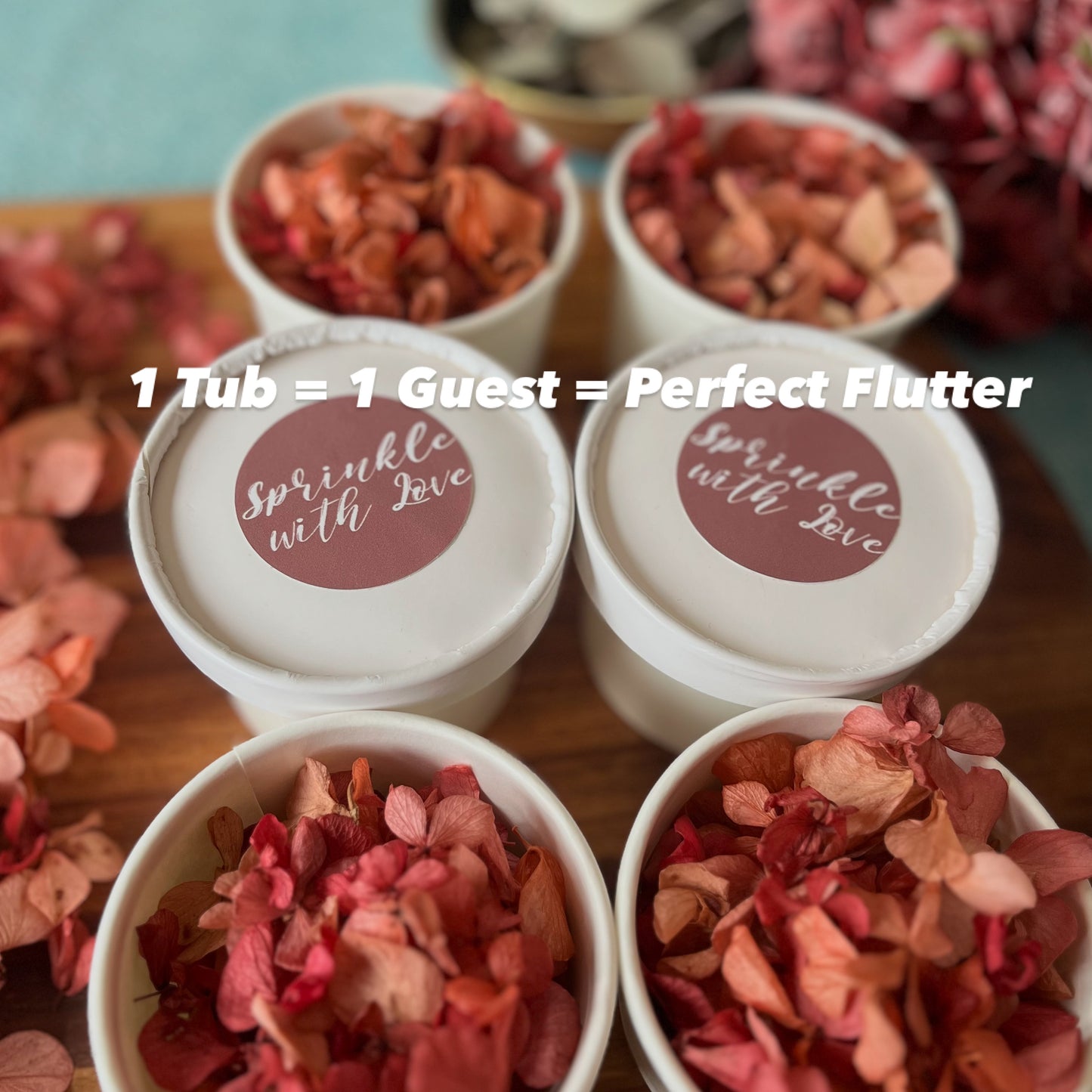 Petal Tubs - Naturally Dried Hydrangea Petals - Pack of 10