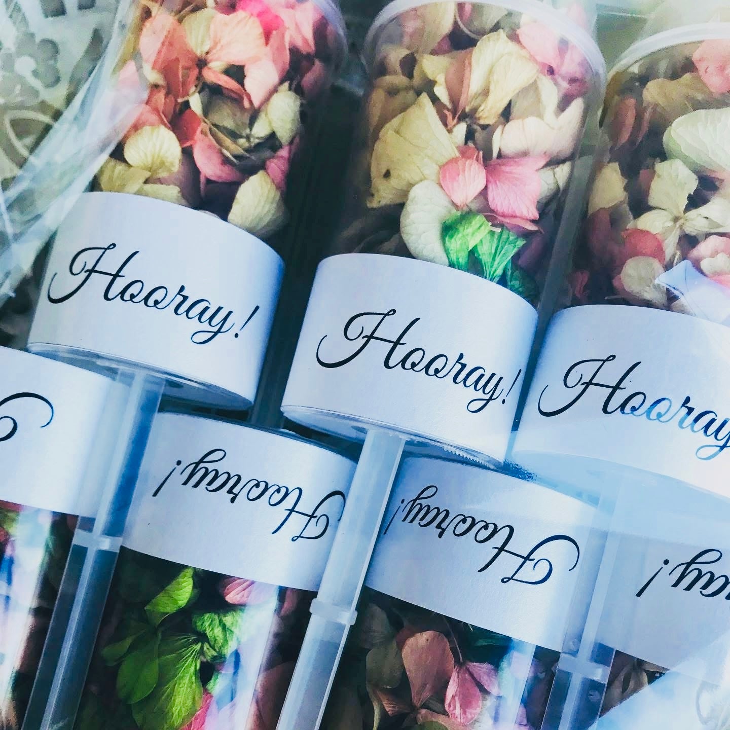 Confetti Wands - Naturally Dried Hydrangea Petals - Pack of 10
