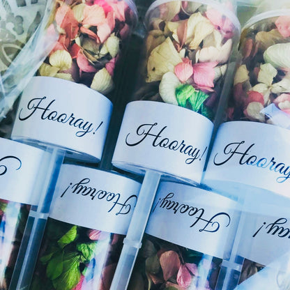 Confetti Wands - Naturally Dried Hydrangea Petals - Pack of 10