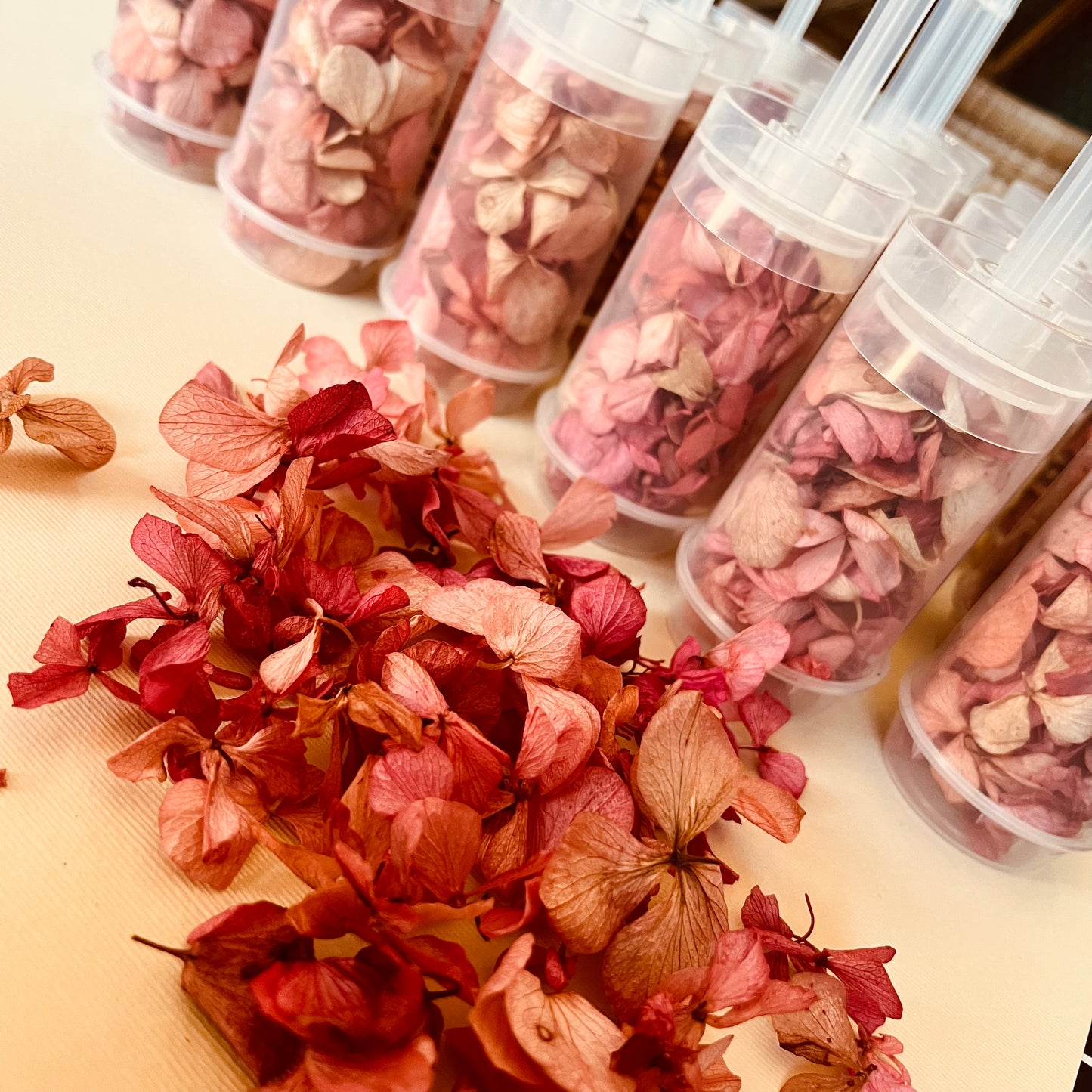 Confetti Wands - Naturally Dried Hydrangea Petals - Pack of 10