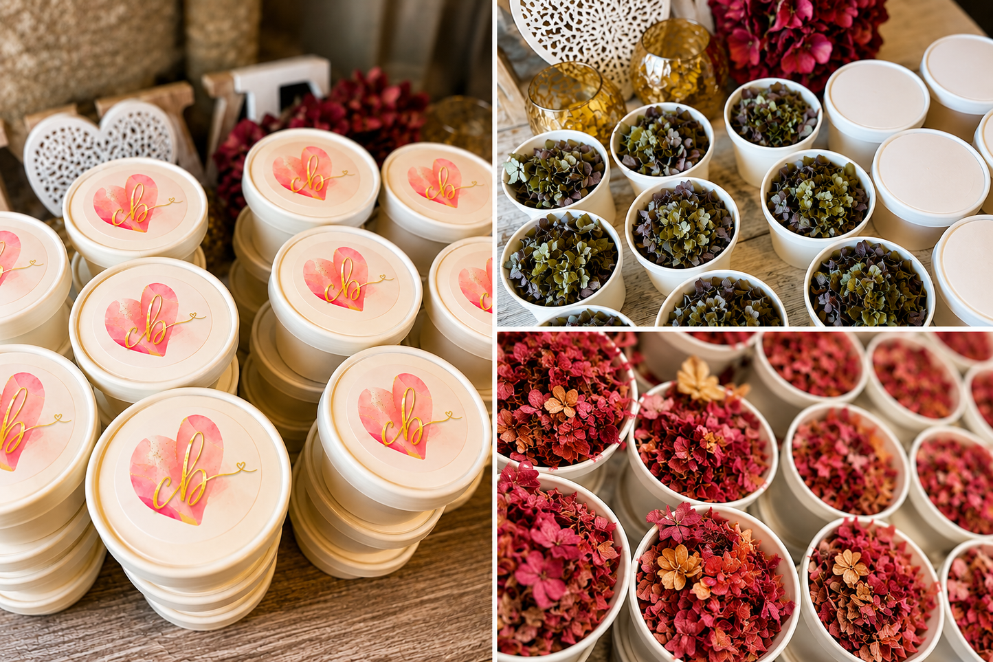 Petal Tubs - Naturally Dried Hydrangea Petals - Pack of 10